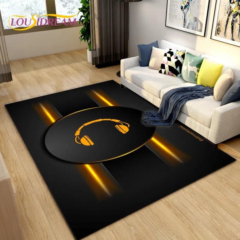 3D Creative Music Cartoon Area Rug Large,Carpet Rug for Living Room Bedroom Sofa Doormat Decoration,kids Play Non-slip Floor Mat