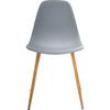 Chaise style scandinave "Ava" pieds métal imitation chêne Atmosphera - Gris