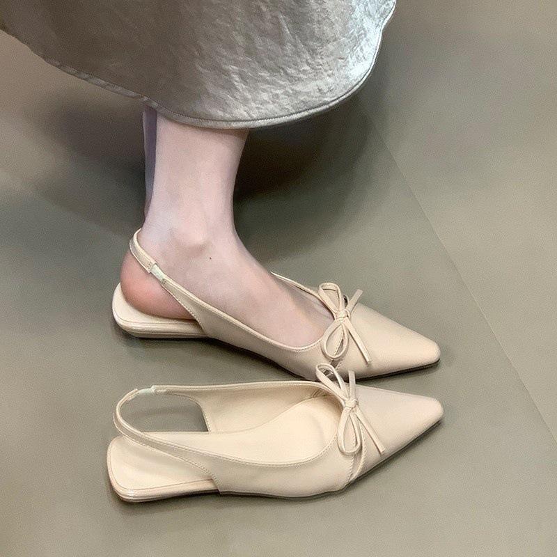 Bow Baotou Sandals Women's 2025 New Niche Design Versatile Commuter Dating Women's Shoes