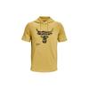 Project Rock Hooded Training Sports Fit Straight-Cut Short Sleeve T-Shirt Men Tops Yellow 1370465-760