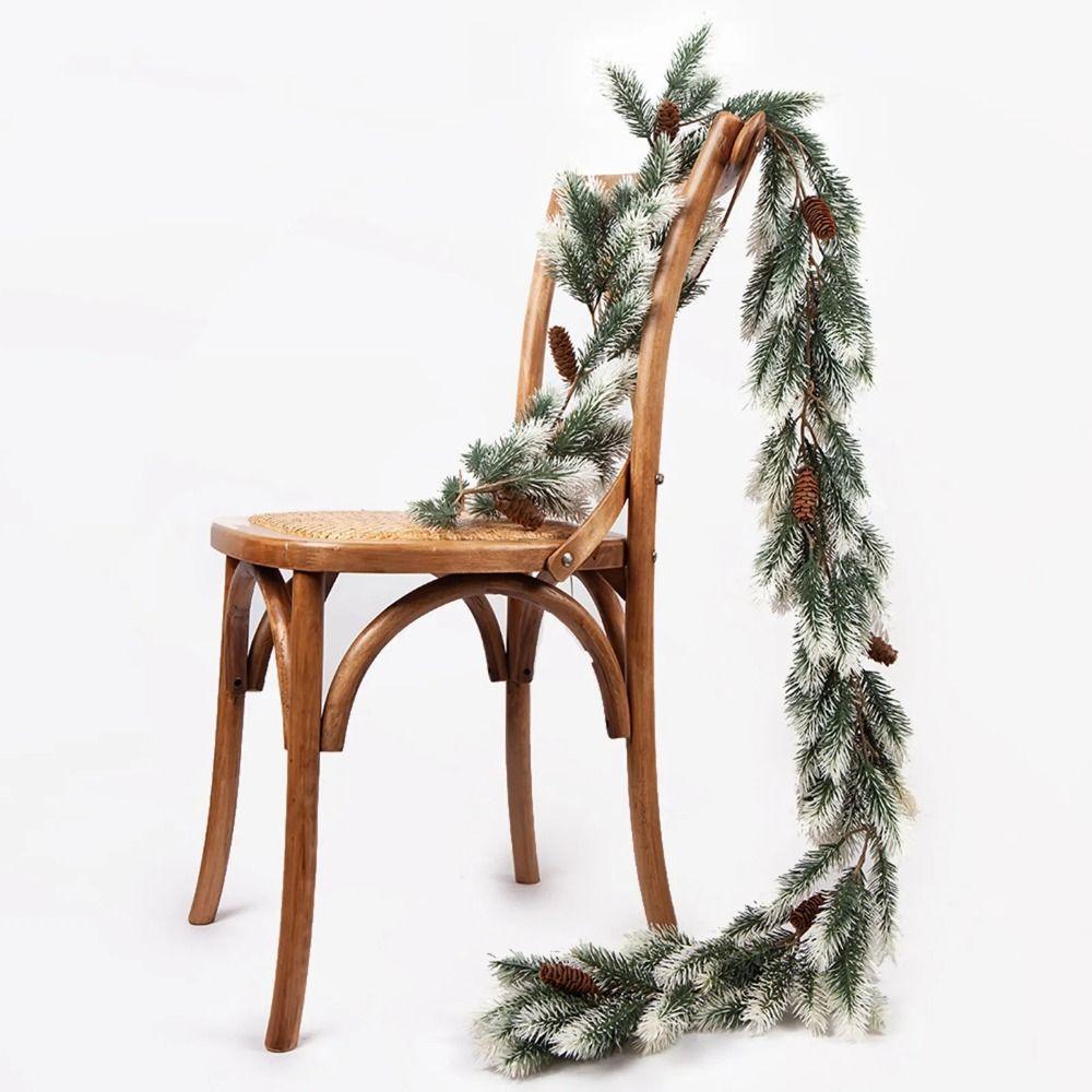Real Touch Artificial Pine Garland 2M Winter Pine Garland Faux Greenery Garland Fireplaces