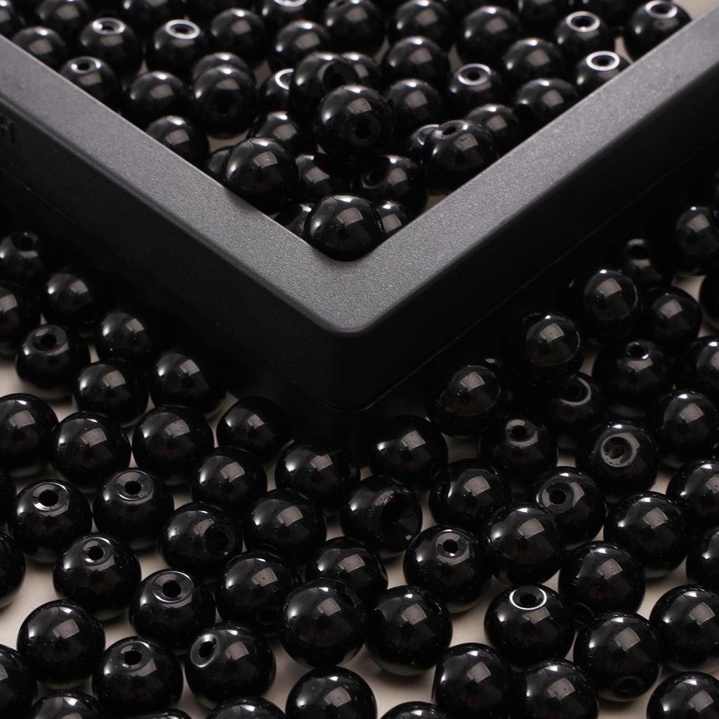 8mm Solid Color Glass Round Beads for DIY Necklace and Bracelet Jewelry Making