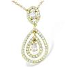 [L7058] - Gold-Plated Necklace 'Sissi' White Gold - 32x15 Mm
