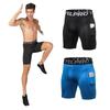 Men Fitness Shorts With Pockets Running Training Tights Pants