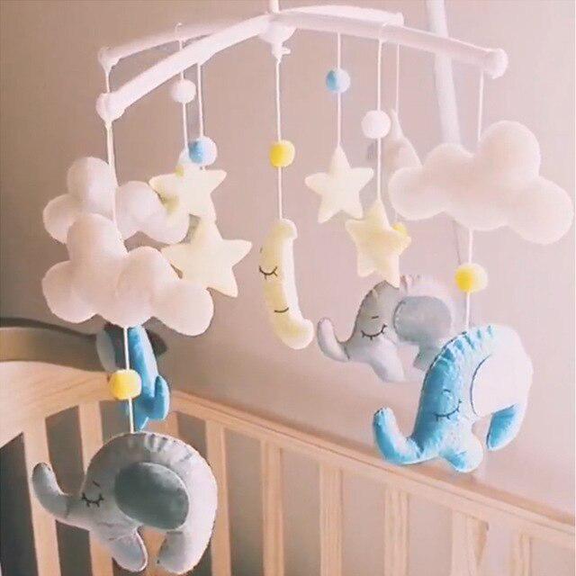 Baby Toys 0-12 Months DIY Rattles Baby Mobile For Crib Cartoon Bed Bell Material Package Pregnant Handmade Rattle Toys For Kids
