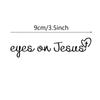 2pc English Letter Rearview Mirror Stickers Hot Eys On Jesus Makeup Secure Logo Originality Women Girl Car Interior Take Picture