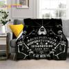 Gothic Ouija Tarot Witchcraft Horror Skull Blanket,Flannel Throw Blanket for Halloween Bedroom Bed Sofa Picnic Hiking Cover Gift
