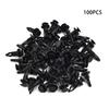 Automotive Practical Useful Fastener Clips Fender Rivets Fixed Plastic Push Pins Push-type 100pcs Black Bumper