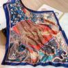 Silk Square Scarf Women Luxury Headscarf Print Shawls Female Hijab Hair Band Vintage Neckerchief Ladies Pashmina Bandana