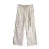 Retro Casual Work Pants for Women with Large Pockets In Summer New Loose and Versatile Casual High-waist Hiking Pants