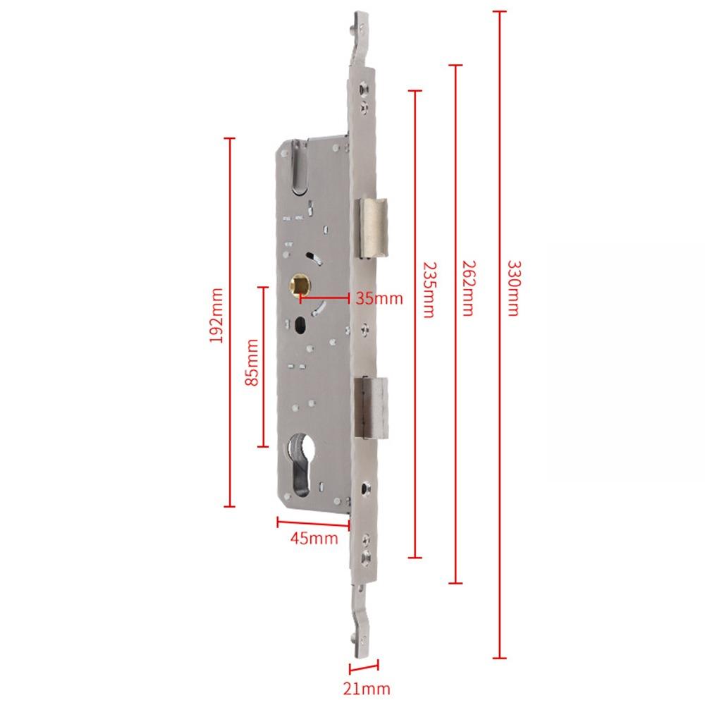 Stainless Steel Aluminum Door Lock Universal Frame Mortise Lock Safety Exterior Door Lock  Home