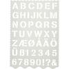 Alphabet and Numbers Stencil - Letters 2.6 Cm - Adult - Unisex