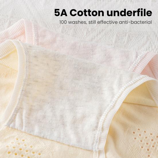 High School Student Panties Seamless Mid Waist High Elasticity Hollow Out Good Breathability Solid Color Slim Fit Thin