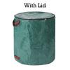 120-500L Garden Yard Waste Bag With Lid Foldable Leaf Collection Trash Can Reusable Fallen Leaves Outdoor Gardening Storage Bag