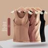 Women's Self-Heating Fleece Warm Vest with Chest Pads, Body Shaping, and Buckled Abdomen-Tightening Warm Base Layer.