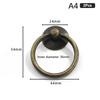 2Pc Vintage Round Ring Furniture Door Pull Handle Alloy Cabinet Knobs Handle