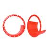 2pcs Car Speaker Waterproof Cover UltraThin Red Universal Antislip Protection Pad