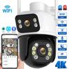 2024 New 8MP PTZ Wifi Camera Outdoor Night Vision Dual Screen Human Detection Security Protection CCTV Surveillance IP Camera