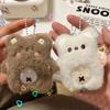Bear Keychain Cartoon Pendant Cute Soft Doll Toy for Gift Stuffed Bag Decorations Portable Backpack Anti Drop Chain