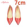 Fashion Aphixta  Bling Crystals Bow Flowers Pointed Toe Red High Heels Women Patent Leather Butterfly-knot Pumps Big Size 45 46 47 48