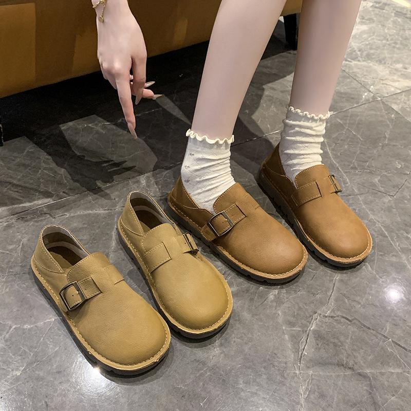 Women's Breathable Driving Casual Shoes Slip-On Business Formal Bean Bean Leisure Leather Shoes Summer Trendy Versatile Loafers