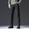 Men's Velvet Winter Pants: High-Grade Woolen, Elastic, Thick, Warm Casual Wear for Dad