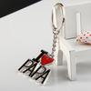 Fashion Creative Alloy Keychain Keyring I LOVE PAPA Pendant Gift for Father Dad