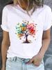 (Asian Size) O-neck Tee Butterfly Cute Lovely Clothing Top Short Sleeve T Shirt Casual Fashion Print Lady Female Women Graphic T-shirts
