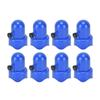 10Pcs Trampoline Enclosure Pole Cap with Screw Thumb Safety Rail Cap Accessory Blue