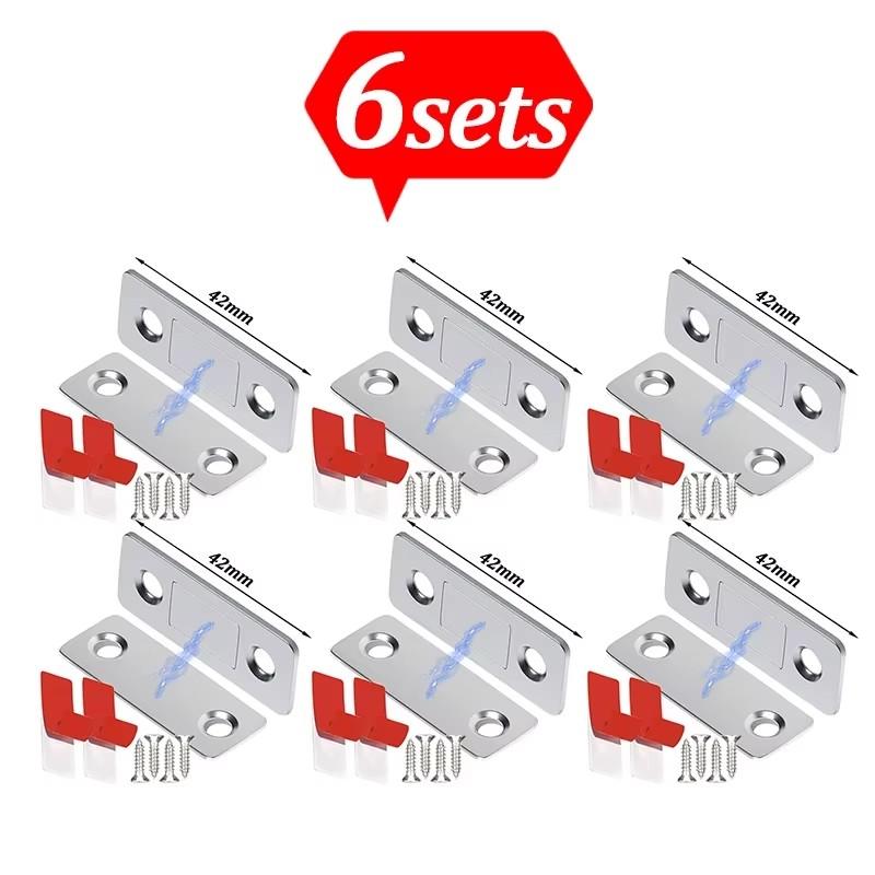 Magnetic Cabinet Catches Ultra Thin Door Strong Magnets Stopper Invisible Adhesive Drawer Magnet Lock for Kitchen Closet Closer