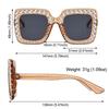 Crystal Oversized Sunglasses for Women Rhinestone Square Diamond Sun Glasses Retro Big Frame Sparkling Glasses