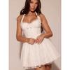 House of the Same Style Girly Style White French Style Sexy Lace Stitching Hanging Neck Suspender Skirt Tube Top Dress