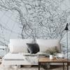 Photomural Old Map Self-Adhesive Mural 416x254