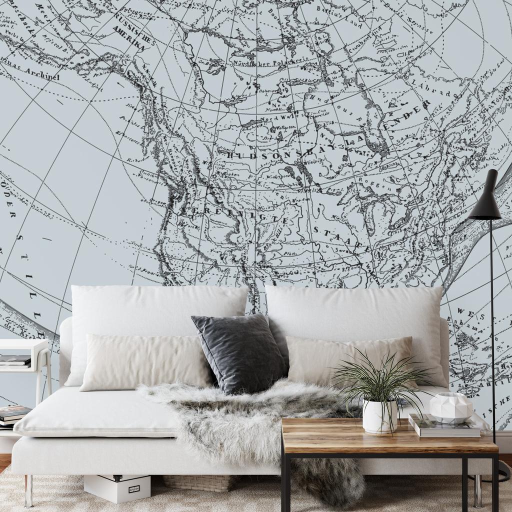 Photomural Old Map Self-Adhesive Mural 416x254