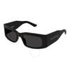 Balenciaga Grey Rectangular Unisex Sunglasses Bb0328s 001 56