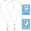 Chain Badge Reel Clip Badge Reel Lanyard With Necklace Name Card Badge Holder With ID Card Holders