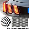 Car Honeycomb Stickers Car Stylish Tail Lights DIY Hollow Protector Decals Auto Rear Lamp Decoration Wrap Film Sticker