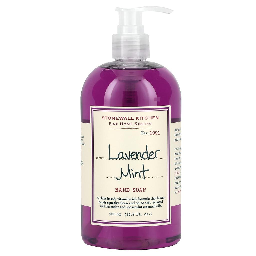 Stonewall Kitchen Hand Soap, Lavender Mint, 16.9 Fl Oz (500 Ml)