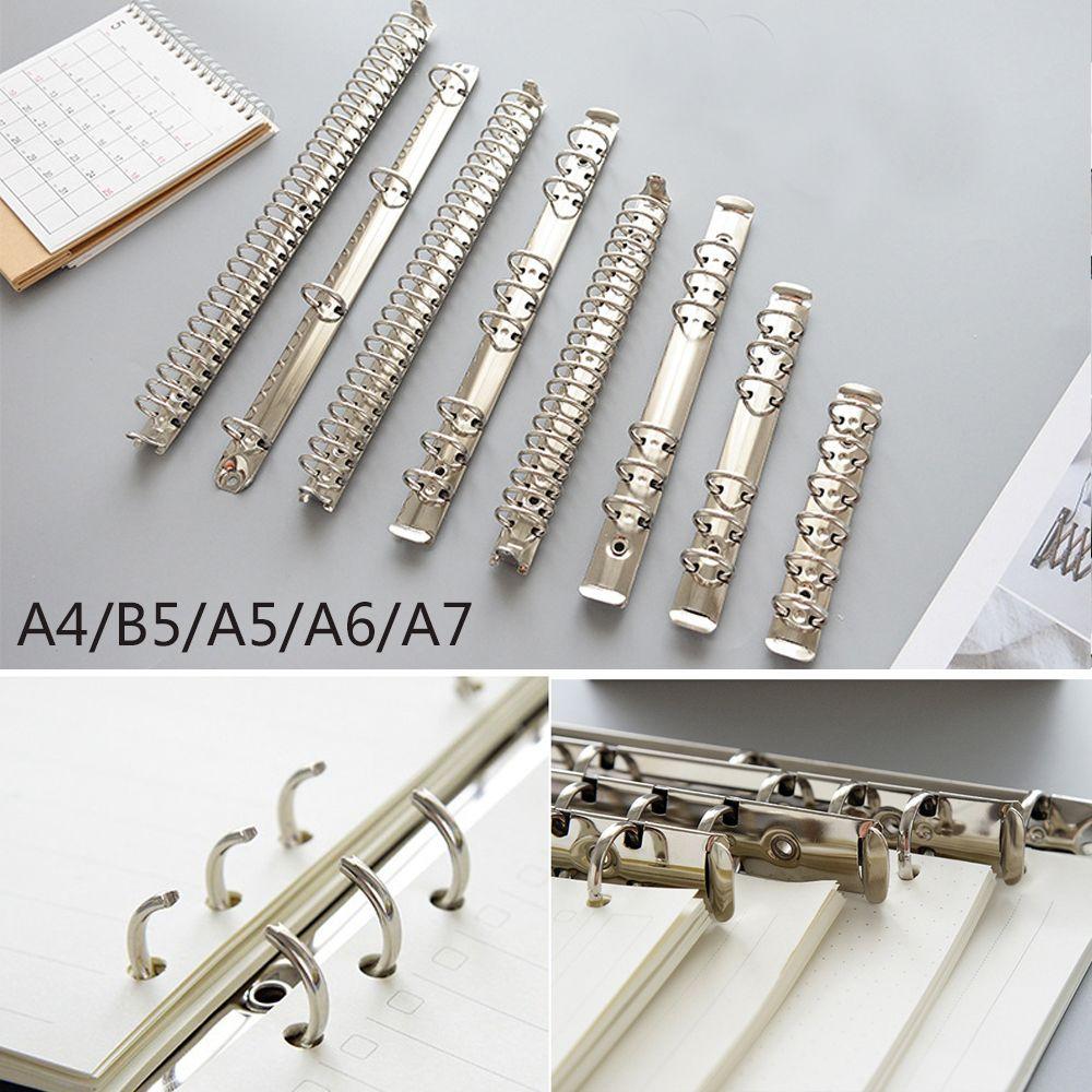 Notepad Accessory Metal Binder Clip Loose-leaf File Folder Ring Binder Notebook Binding Hoops