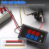 0-100V 10A Digital Voltmeter Ammeter Dual Display Voltage Detector Current Meter Panel Amp Volt Gauge 0.28" Red Blue Led
