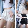 Loose Shorts Ruffle Trim Anti-Exposure Soft Women Pumpkin Shape Loose Bloomers Female Clothes