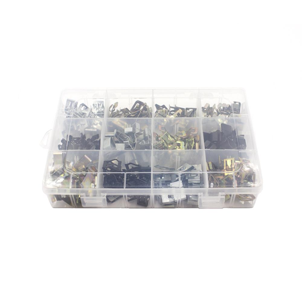 240 шт. Смешанные металлические U-образные клипсы-фиксаторы для консоли автомобиля, приборной панели