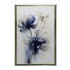 Blue Flowers In Watercolor Blue Flowers In Watercolor, 50X70 Cm, Dark Brown Wooden Frame, 230 Gsm Matte Paper