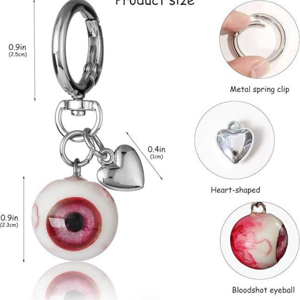 Resin Material Gothic Eye Keychain Goth Style Eye Keychain Halloween Eyes Keychain Purse Charms