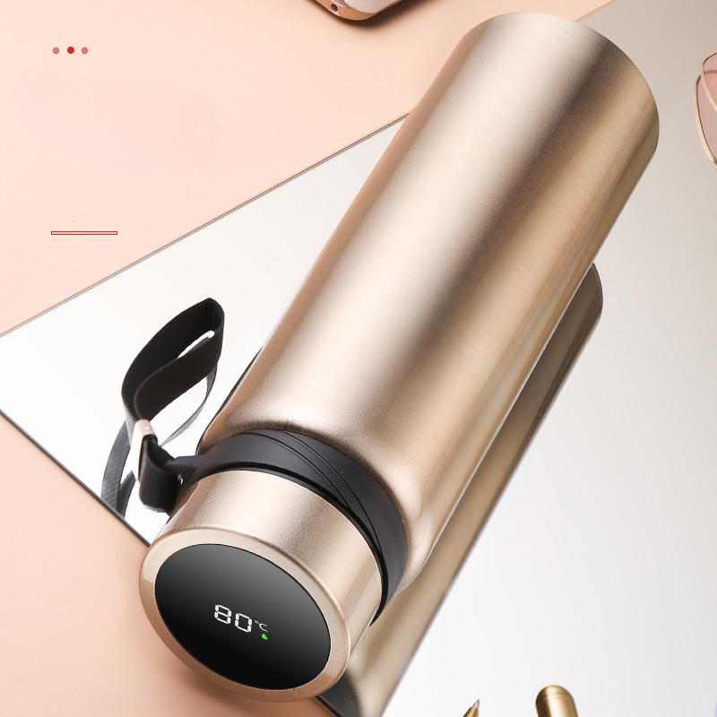 Умный термос из нержавеющей стали большой емкости 1000 мл, портативный уличный подарочный флакон, дисплей температуры, интеллектуальный вакуумный термос, спортивный чайник