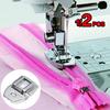 1/2PCS Invisible Concealed Zipper Presser Foot Feet Replacement for Brother Singer Janome Sewing Machine Parts