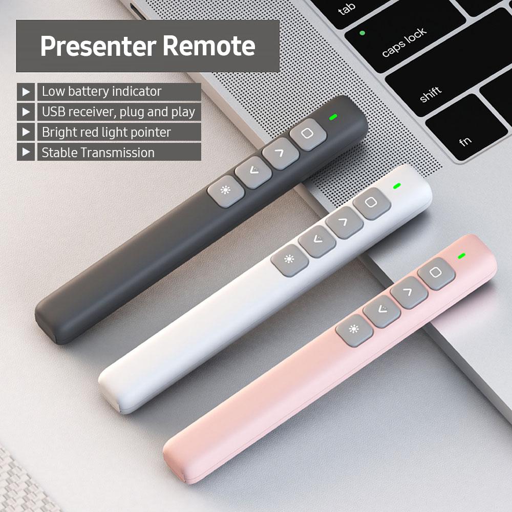 2.4GHz Wireless Presenter Remote Red Light Pointer Presentation Clicker Wireless Presenter PPT Flip