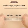 Women Belt Adjustable Pins Wide Elastic Band Poreless Stretch Belt Roll-up Free Braided Belt Fashion Accessory