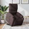 VidaXL Reclining Massage Armchair Dark Brown Fabric 3204841