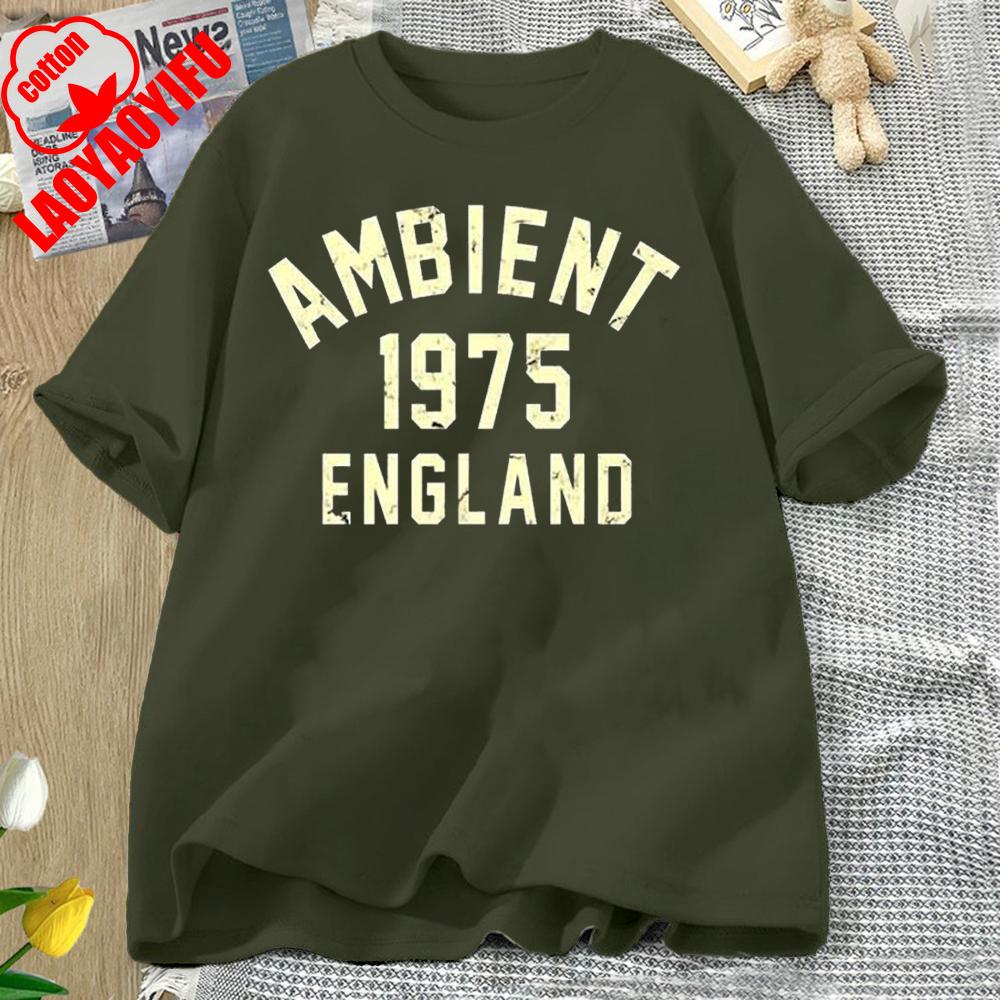 Ambient Music 1975 Brian Eno The Orb Synthesizer Best Seller Top Tee T Shirt Great for Running and Weekend Letter Clothes